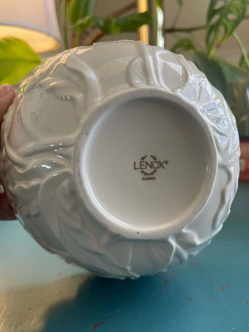 Lenox Tulip Treat Bowl - Embossed Tulips 24K Gold Scalloped Rim
